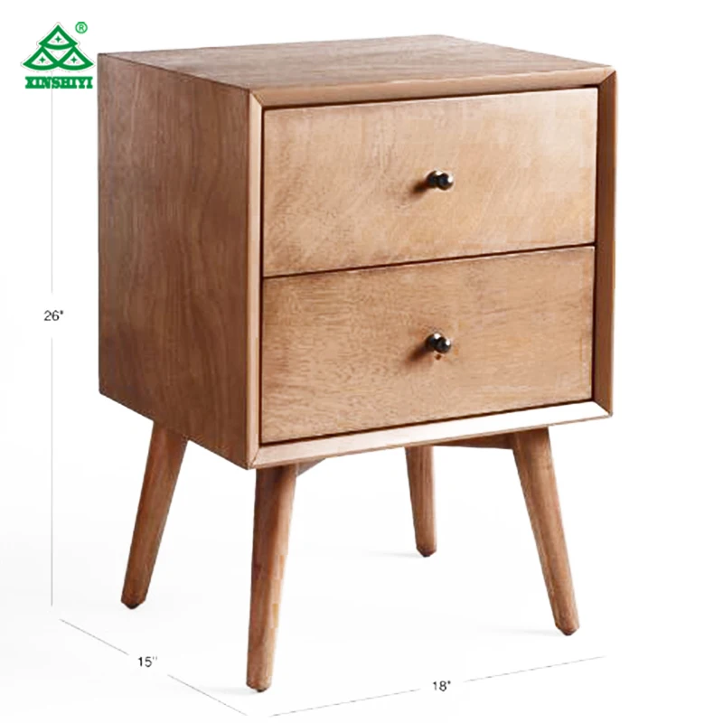 Wooden Modern Led Light Hampton Bedside Table Nightstand Organiser For