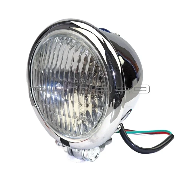 Cool Bates Style Front Light 4.5 inch Headlight Motorcycle Head Lamp For Harley Chopper Bobber