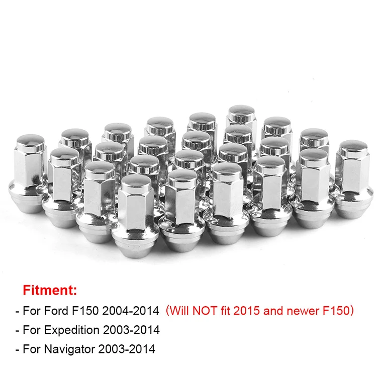 M14x2.0 High Strength Metal Steel Wheel Bolts Wheel Lug Nuts For Ford