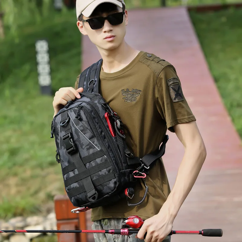 2020 new   multifunctional tactical camouflage outdoor bag travel sports large capacity backpack chest bag