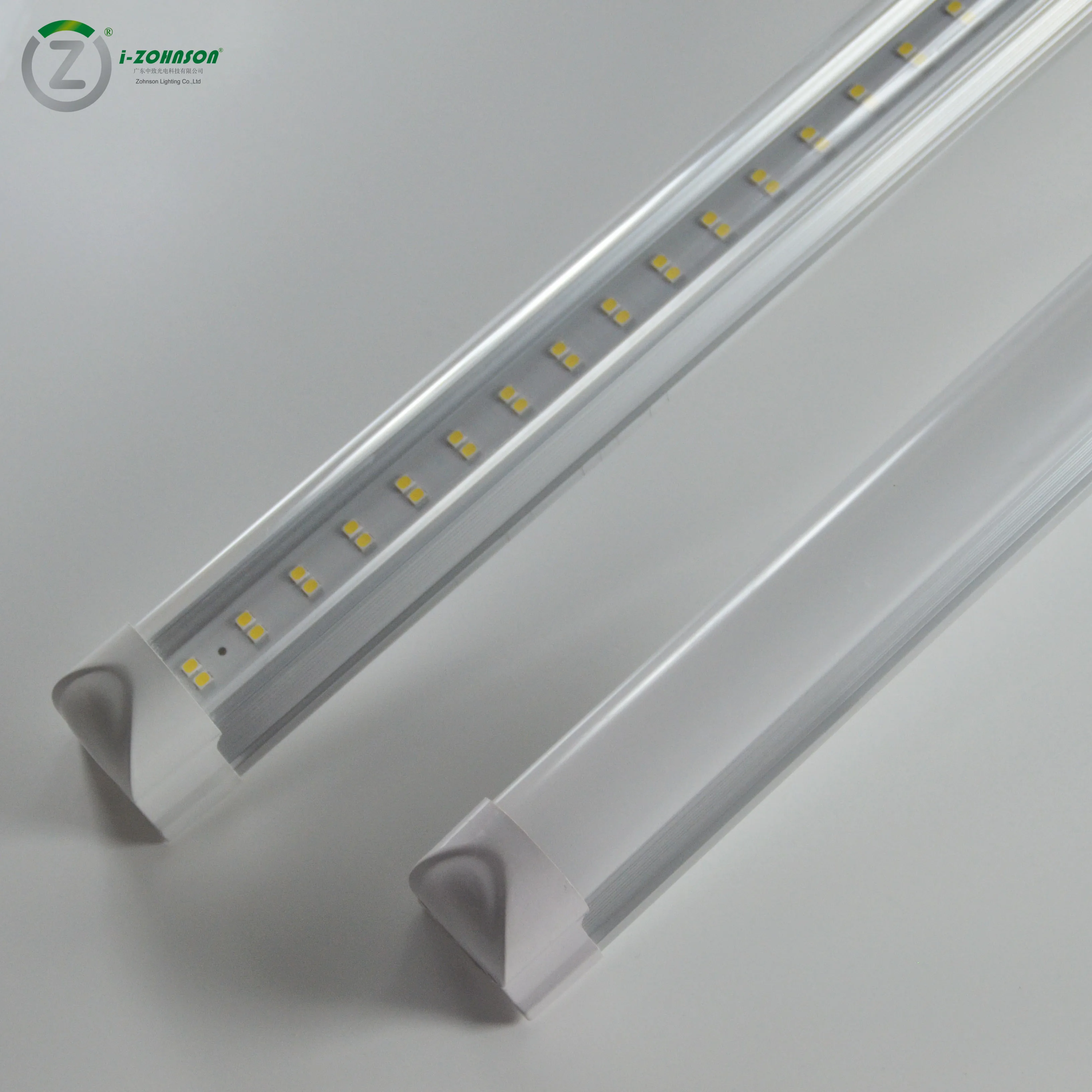 8ft Integrated Led Tube Light T8 60W 45W Seamless & No Dark in-line Connection Easy Replace and Install with Brackets