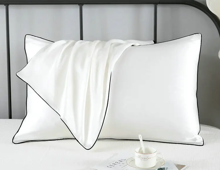 Free Shipping 16mm Hand Zipper Custom Organic Satin Silk Pillowcase 100