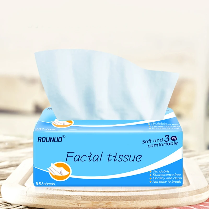 Customized Yellow Virgin Wood Pulp Soft Factory Price Facial Tissue ...