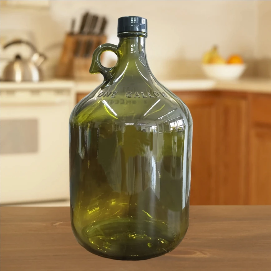 Custom Olive Green Clear Vintage Container California One Gallon Jug Red  Wine Glass Bottles With Handle for Beer Juice Wine