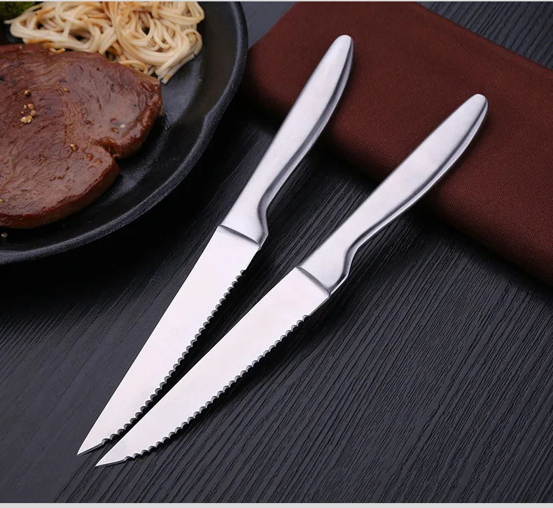 热销不锈钢3cr13哑光抛光牛排刀经典菜刀 - buy classic steak knife