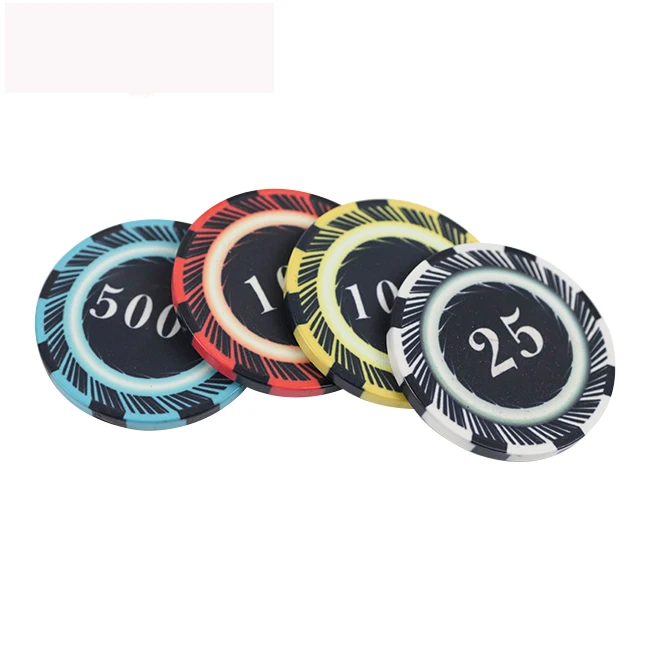 Custom Made 10g Ceramic Poker Chips With Various Color Of Green Red