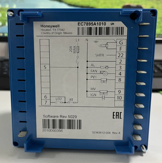 Honeywell Burner Control Ec7895a1010 Flame Relay For Incinator Burner ...