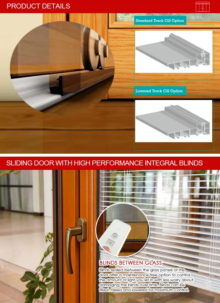 Sliding door for wardrobe with track shoe cabinet Glass aluminum sliding window with internal blind