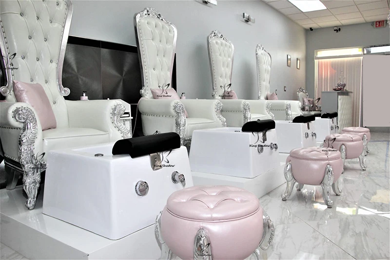 China Nails salon pedicure furniture package nail station and chair set ...