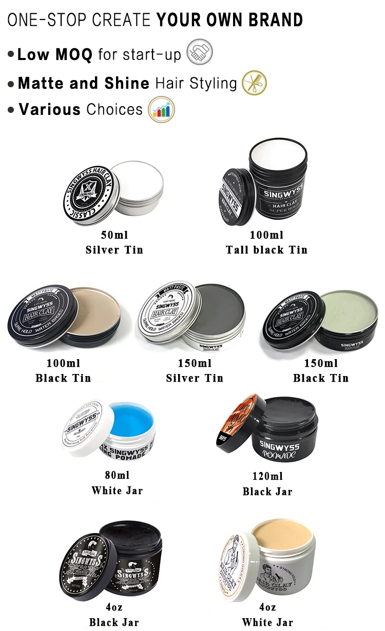 Hot Sale Water Soluble Hair Matte Wax Men Use Natural Look Matte Paste