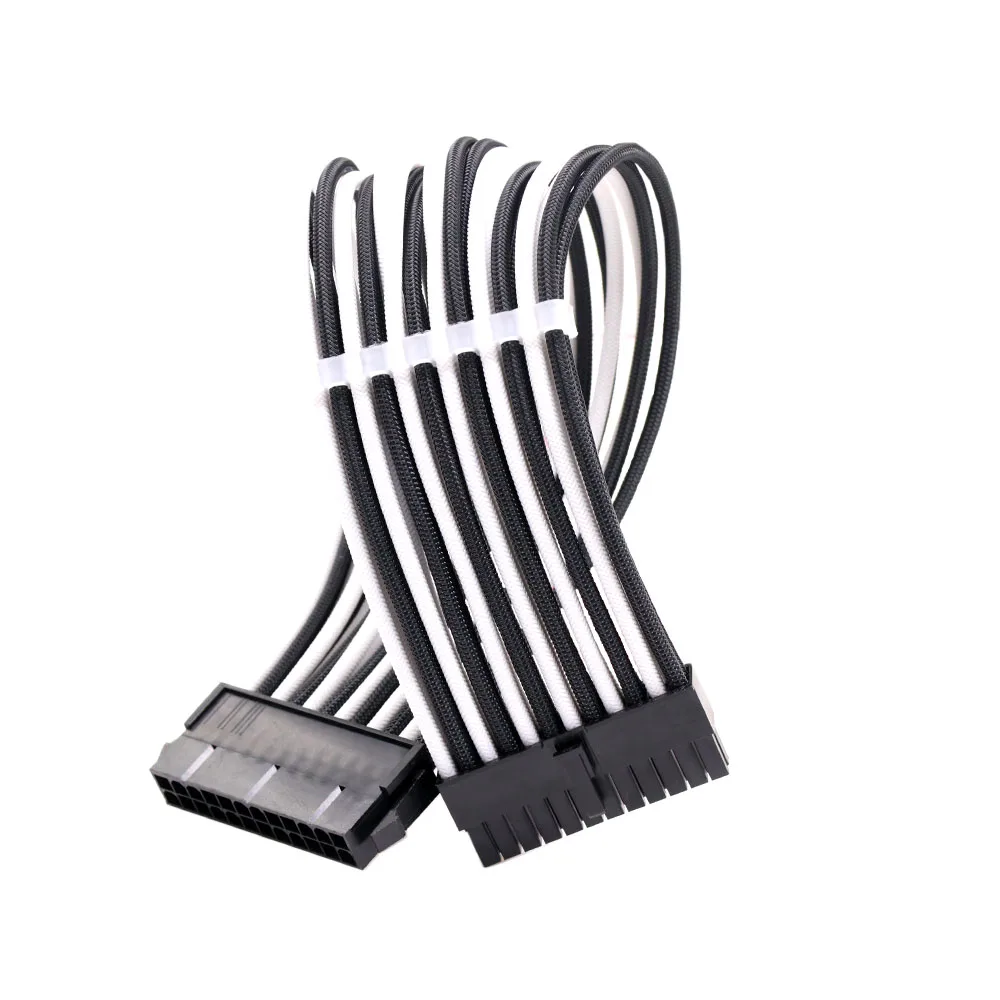 Atx Pc Power Cable Manufacturers 24pin Male To 24pin Female Computer Sleeved Cable Extension