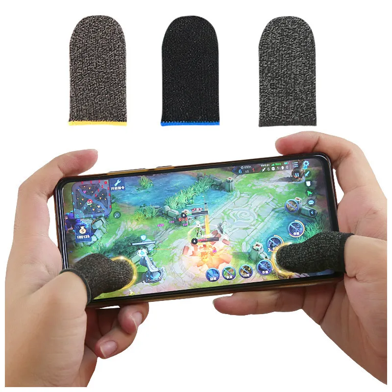 Sensitive Mobile Phone Gaming copper fiber Finger Sleeve anti-sweat Touchscreen Controller Sweatproof Finger sleeve