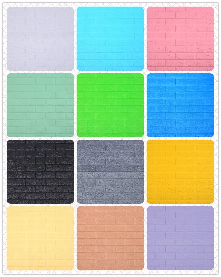 Wall Mural Photo Wallpaper 3D 5*5 Cm Mirror Stickers Soundproof Brick 3D Wallpaper