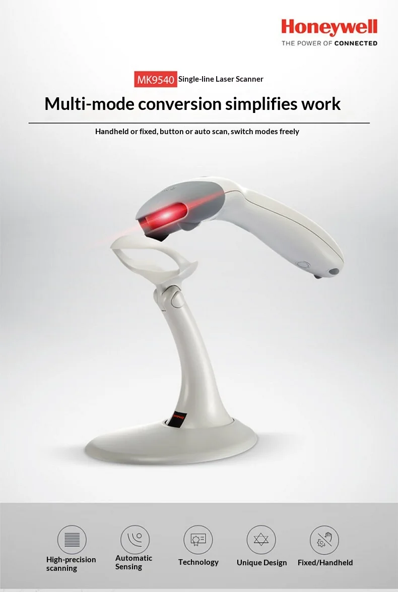 Honeywell MK/MS9540 9521 9520 Laser Barcode Scanning Gun One-Dimensional Code Scanning White Gray 3-Year Warranty China Origin
