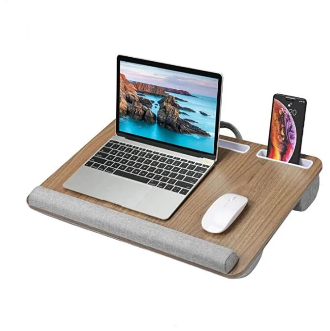 
100% Natural bamboo laptop stand Portable phone stand Table Tray with Pillow Lap Desk Laptop stand for bed bamboo Computer 
