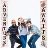 Adventure Party Decoration Porch Sign Banner Carnival Party Cheering Flag Banner
