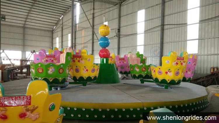 Indoor or Outdoor Tea Cup Carousel Rides 24 Seats Coffee Cups Rides for Sale 