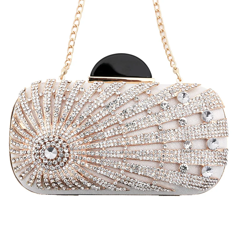 New arrival fashion luxury women shiny diamond Dinner Clutch Women Shoulder Evening Party Bag