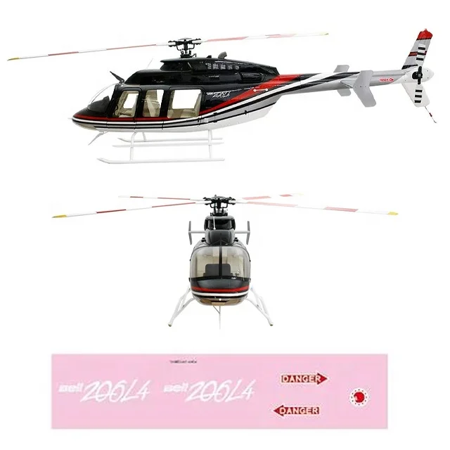 Radio Control Helicopter Fuselage 700 Size Bell407 Black/red/white Toys