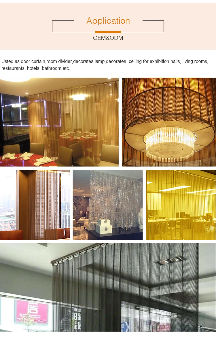 Metal coil drapery cascade fire screen for fireplace