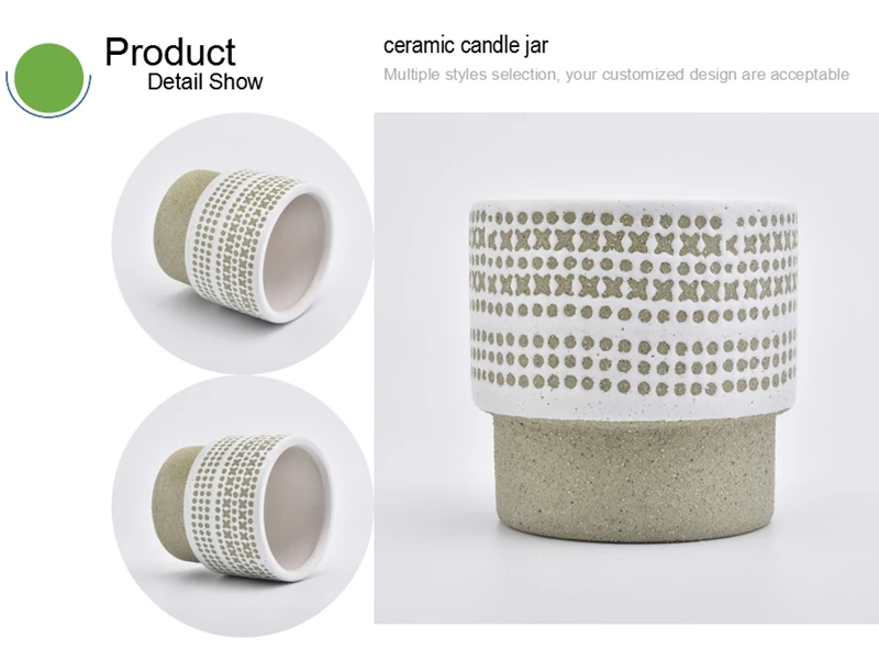 empty ceramic candle jar