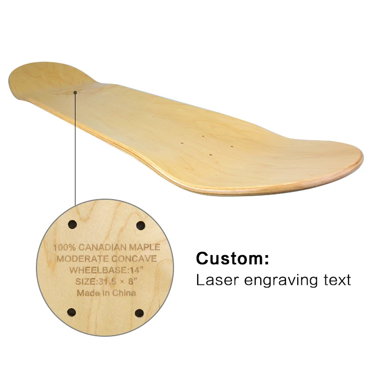 8.0 8.25 7ply Canadian Maple Deck Epoxy Glue Professional Custom Print