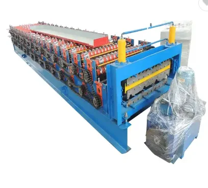 Steel roll roofing sheets making machine Double layer roof tile making forming machine supplier