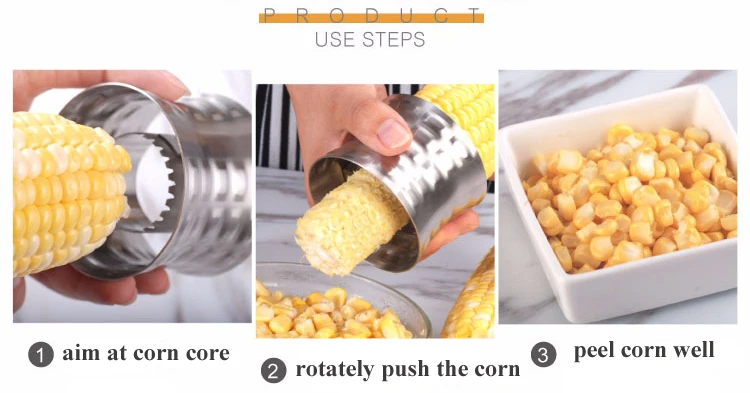 Kitchen Accessories ABS Steel Corn Cob Peeler, Stripper & Scraper Tools