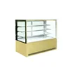 Beauty display double glass door cake refrigerator for commercial