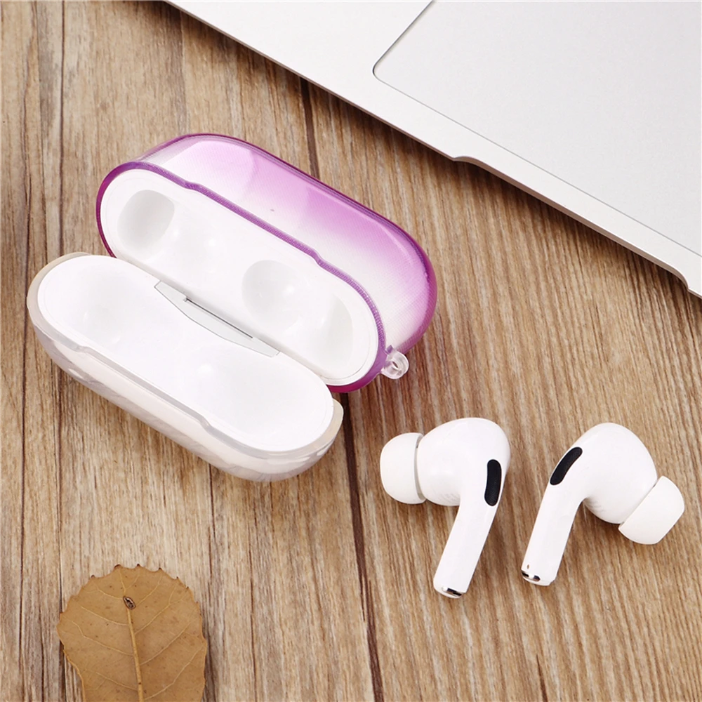 case soft silicone clear gradient color for apple for airpod 3