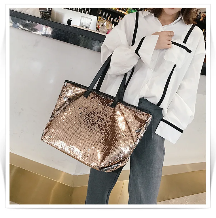 Osgoodway2 Fashion custom sequin bag trendy shoulder tote bags trendy handbags for women