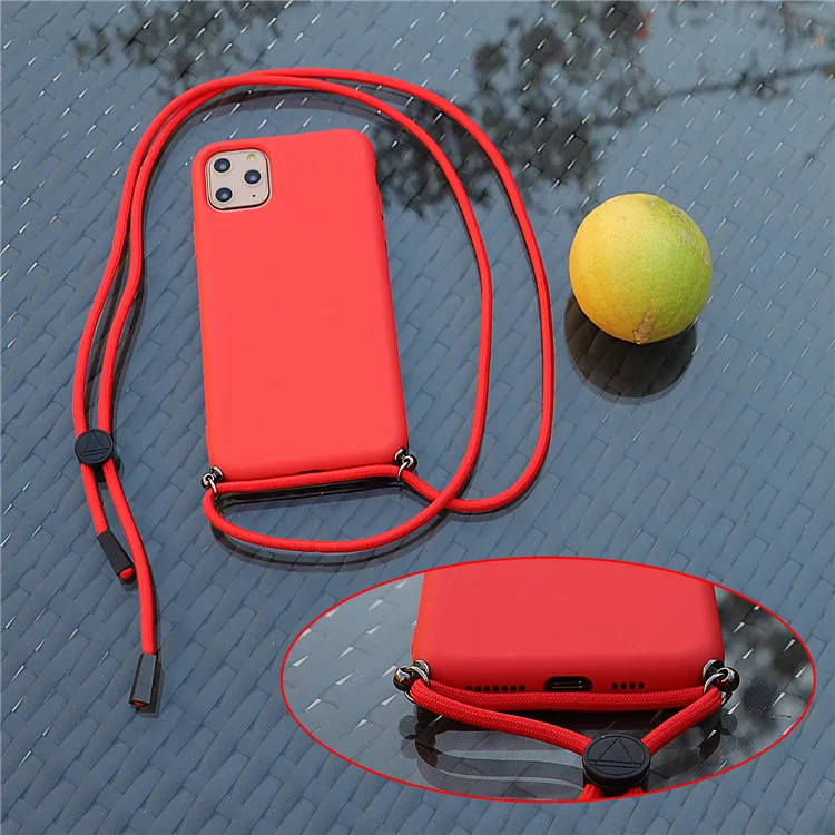Soft Silicone Necklace Lanyard Back Cover For Iphone 11 Pro Max Phone Case
