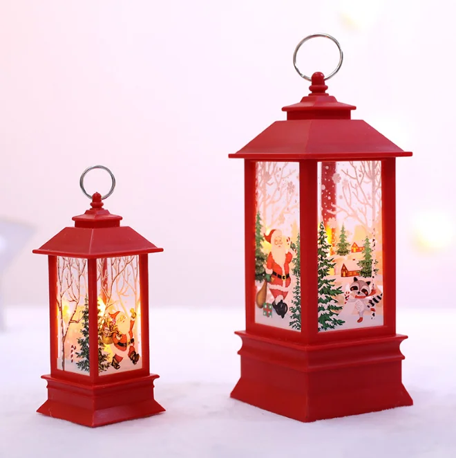 Christmas Decorations For Home Lantern Led Candle Tea light Candles Xmas Tree Ornaments Santa Elk Lamp New Year Gift