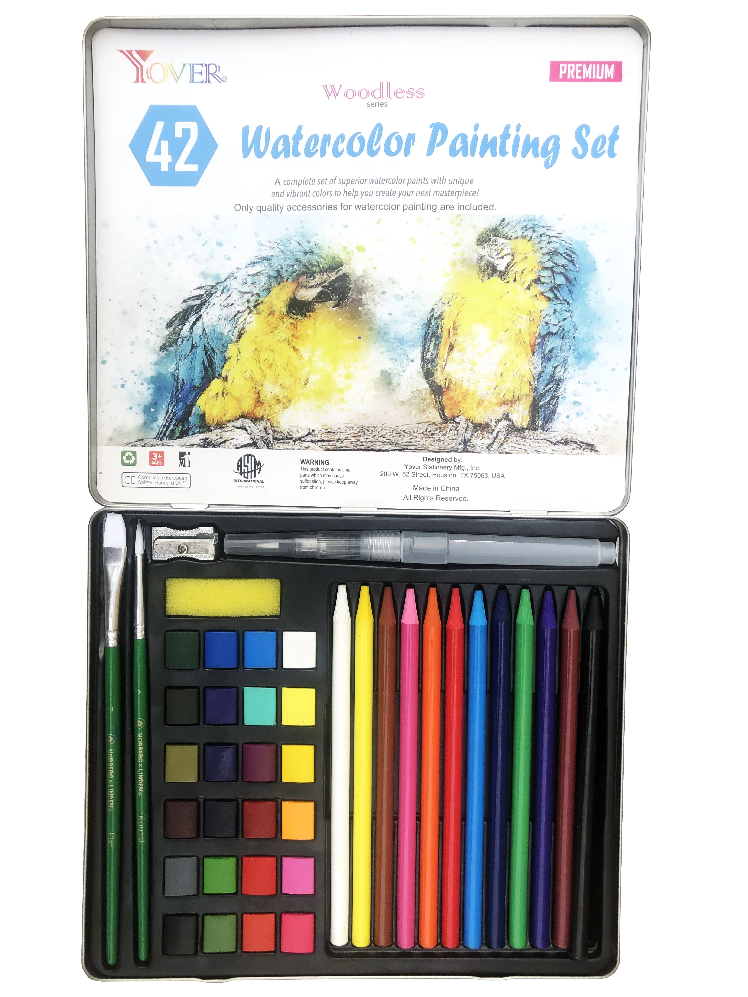 Norberg & Linden Acrylic Paint Set -12 Acrylic Paints 6 Paint