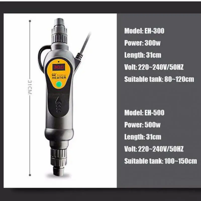 Digital Aquarium External Heater Sunsun Fish Tank Water Adjustable