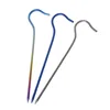 4mm Titanium Tent Peg Outdoor Camping Windproof Prop Nail Ground Stake Bend Hook