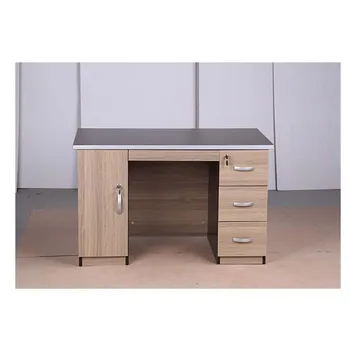 Cheap Computer Desk With Cabinet Laptop Table With Locked Drawers