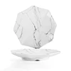 Fresh Contrast Color Dia 8" X H 1.2" Inch Octagon Melamine Plates With Marble Design And Bowls Anti-Bacteria Safe Contact With F