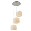 3 Lights modern long drop restaurant kitchen island white ceiling base PE acrylic led hanging pendant light fixture