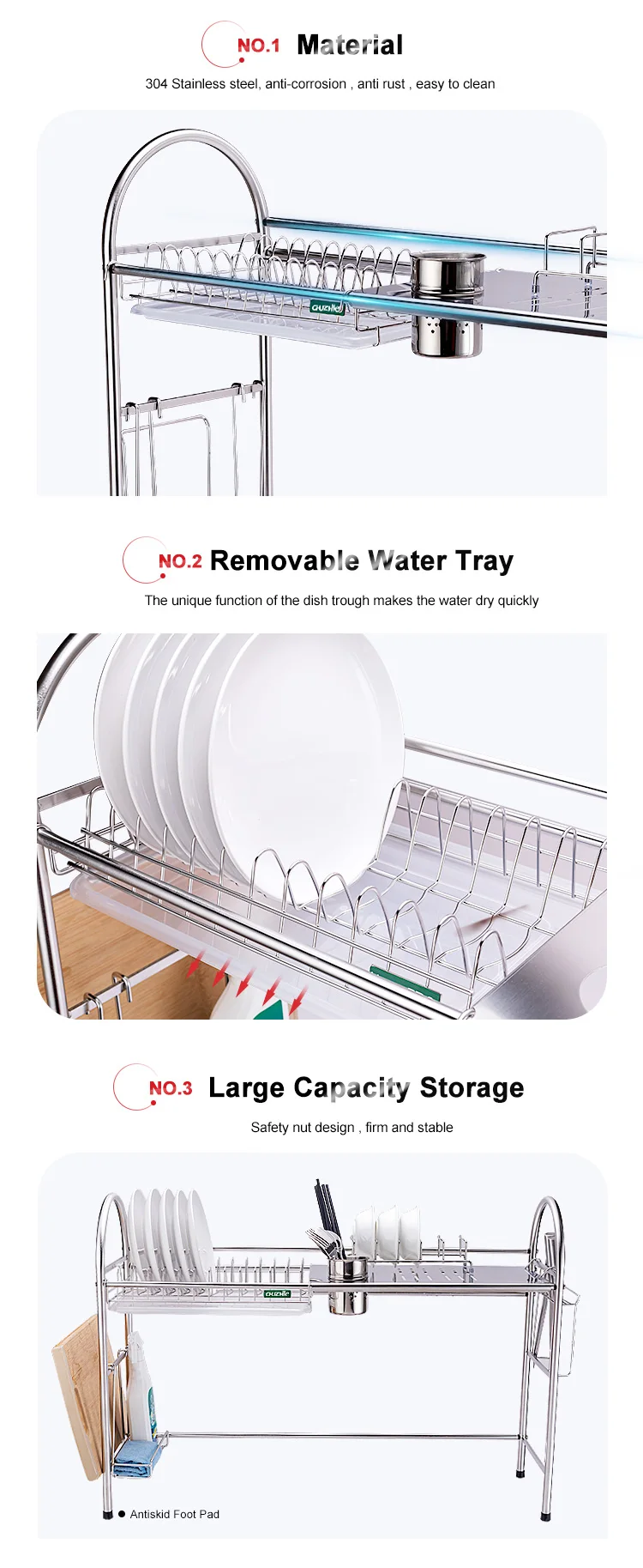 Chuzhile Wire Dish Rack - Durable & Stylish Kitchen Utensil Storage