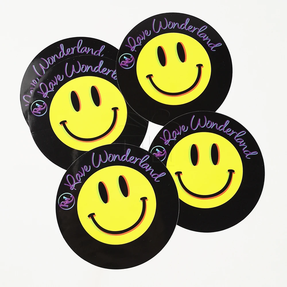 品牌促销谢谢贴纸防水个性笑脸贴纸和谢谢贴纸标签