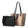 E3370 Eastleather guangzhou high quality tote bag python pattern pu leather 2 in 1 handbags for women