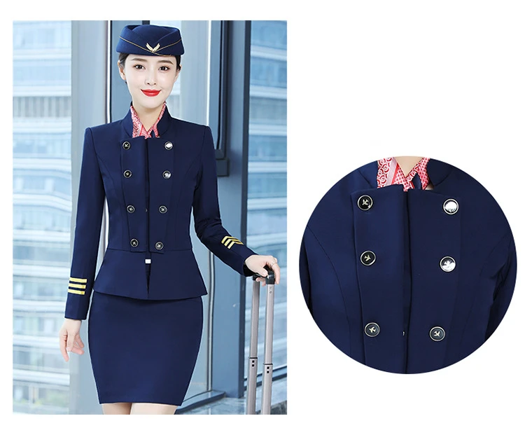 Woman Air Hostess Costume Fashion Sexy Airline Stewardess Uniforms ...