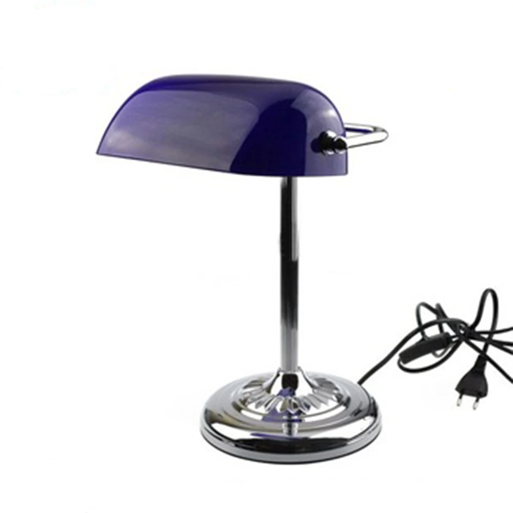 bankers lamp blue