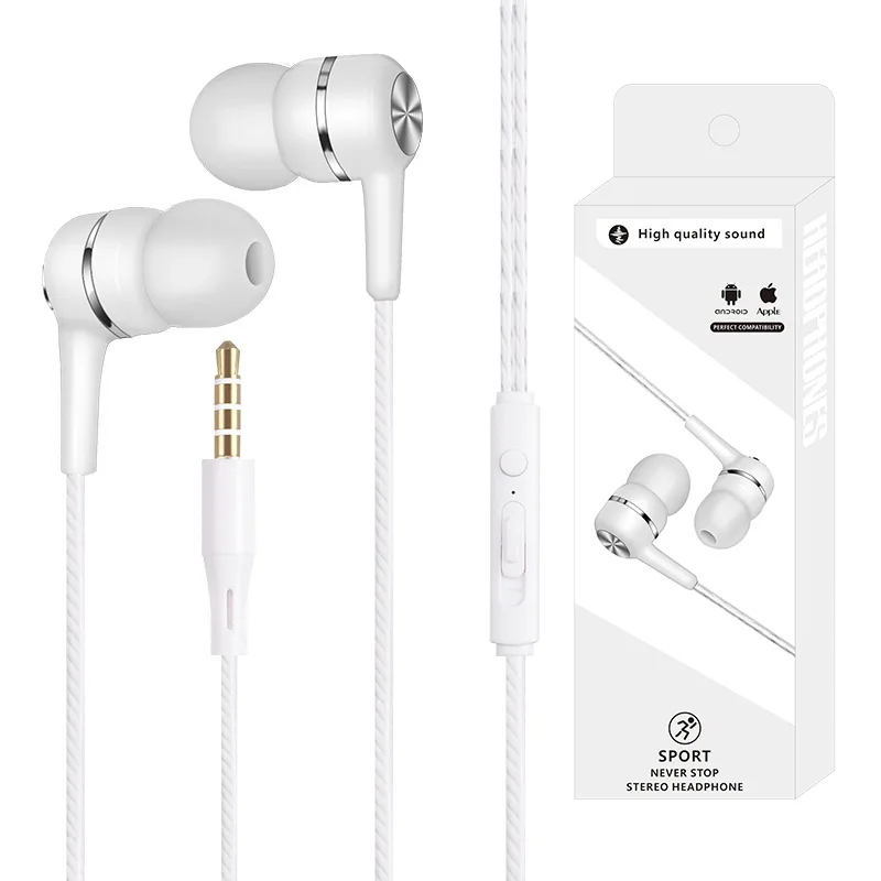 Volume Adjustable Universal Wired Line Control Smart Noise Conceling Earphone Packaging Tips Earbud With Mic - ANKUX.COM