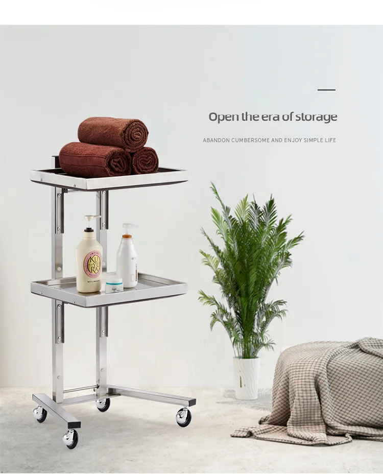 Modern Design Metal Rolling Trolley For Spa Salon Workshop & Hospital ...