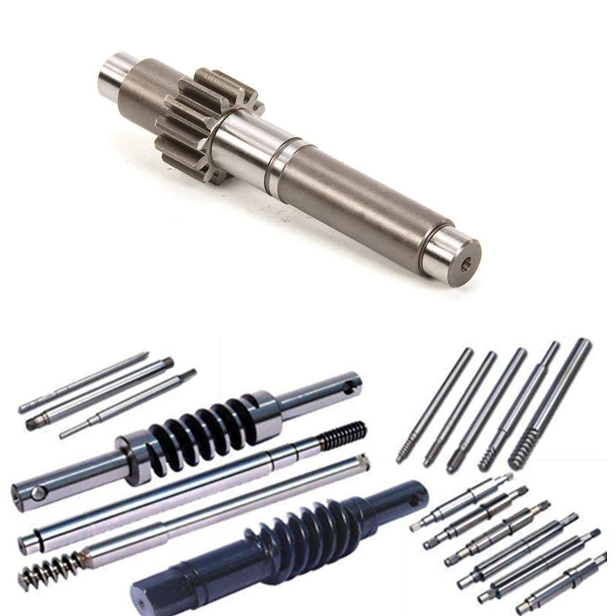 Hard Chrome Casting S45c Carbon Steel Transmission Spur Helical Pinion Spline Gear Shaft