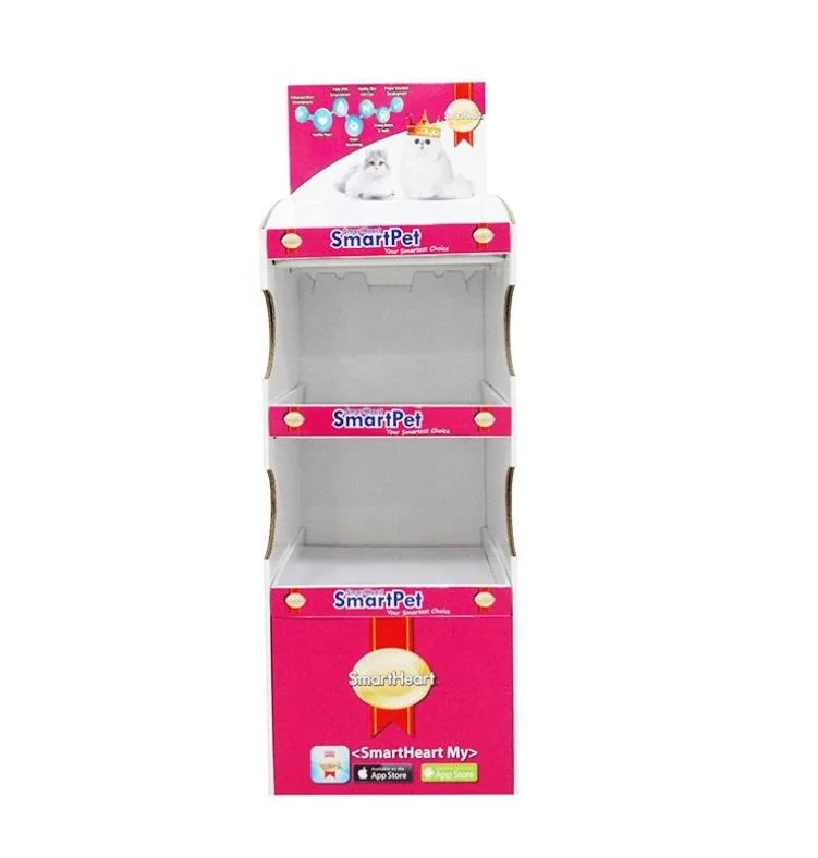 Retail Store Corrugated Cardboard Furniture,Foldable Paper Countertop Display Stand For Dvd