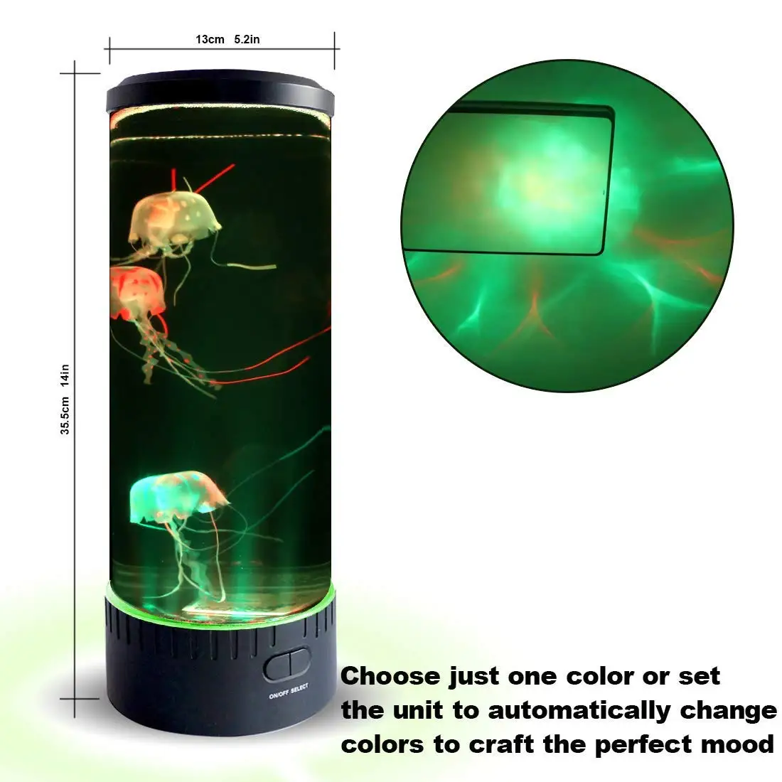 Electric Jellyfish Tank Table Lamp With Lights Led 18pcs And 2pcs Large