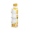 Long shape structure 3 line layout color printing fruit display stand
